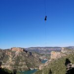 Barranco Zangarriana Cortes de Pallás Rápel volado 75 metros