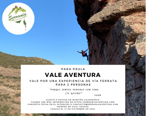 Vale regalo vía ferrata Mulatica Andilla Valencia by Serranía Aventura
