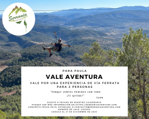 Vale regalo vía ferrata Remedio Chelva Valencia by Serranía Aventura
