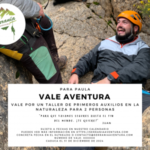 Taller de primeros auxilios en la naturaleza (regalo)