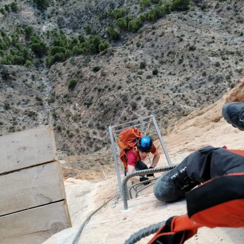 Ferrata Redován - Escalera