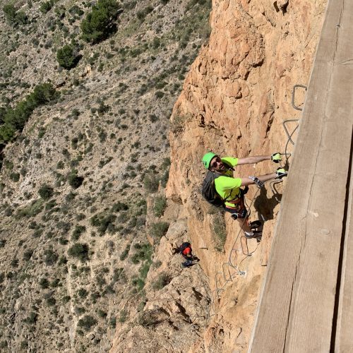 Ferrata Redován - Primer descanso