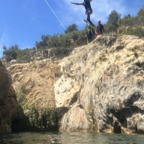 Barranquismo barranco Juanes Cueva del Turche Buñol Valencia by Serranía Aventura