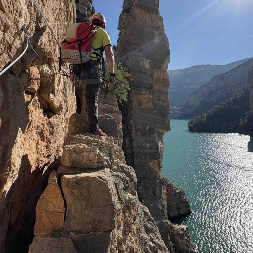 Vía ferrata del Monje K3 Cortes de Pallás Valencia by Serranía Aventura