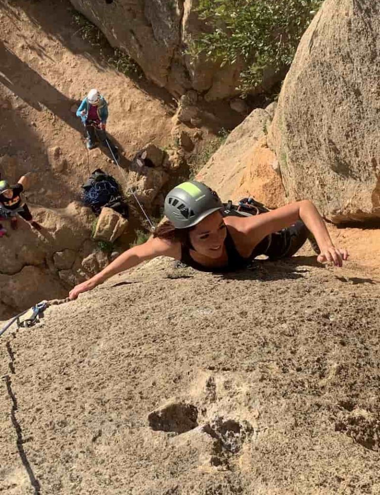 bautismo de escalada en roca